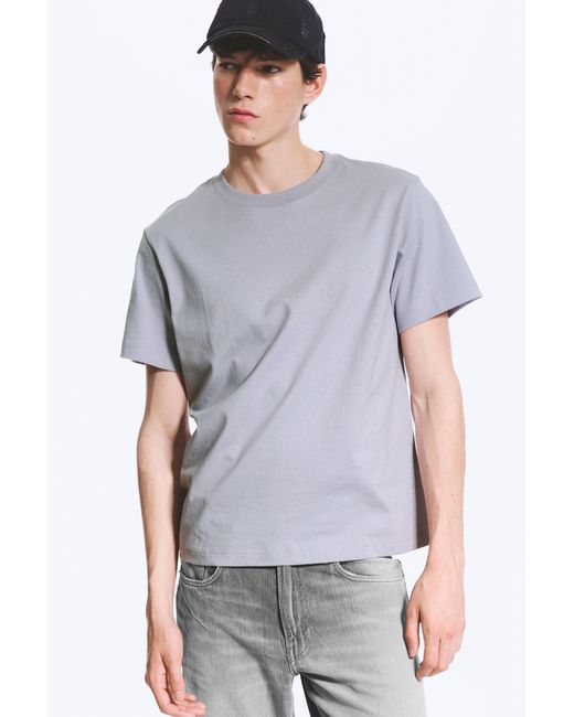 Weekday Gray Classic Fit T-Shirt for men