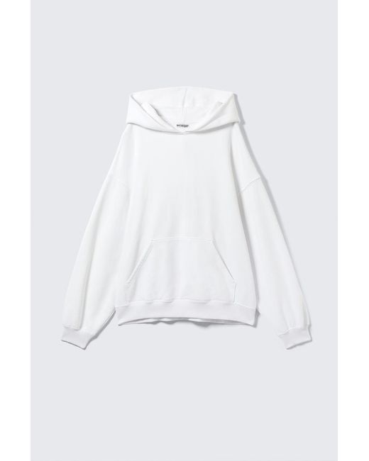 Weekday White Oversized Heavyweight Hoodie