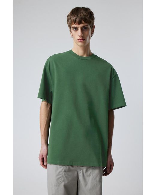 Weekday Großartiges Heavyweight-T-Shirt in Green für Herren