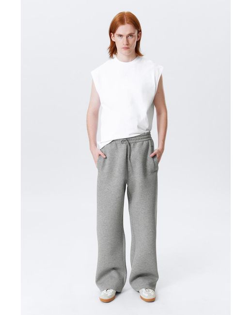Weekday Gray Loose Fit Scuba Sweatpants for men