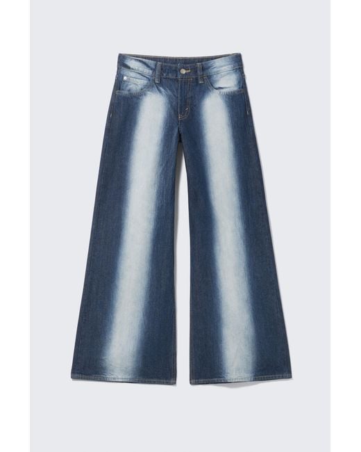 Cheap Monday Blue Poser Regular Waist Loose Wide Jeans