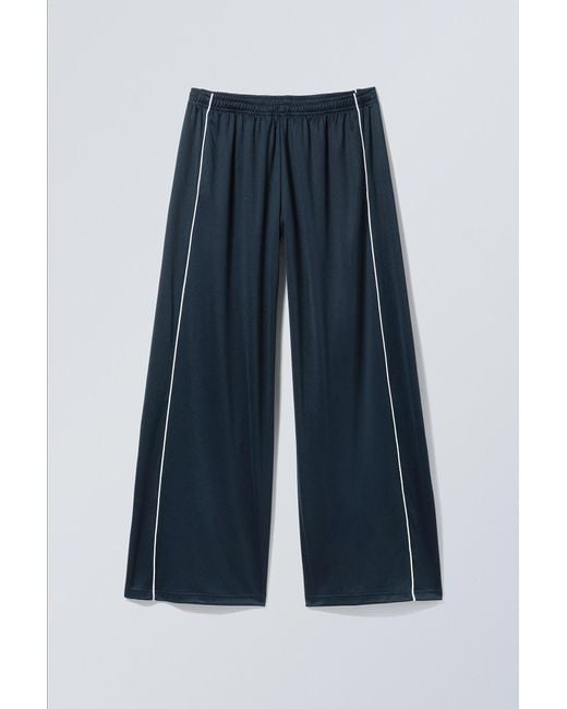 Weekday Blue Oversized Sports Track Trousers