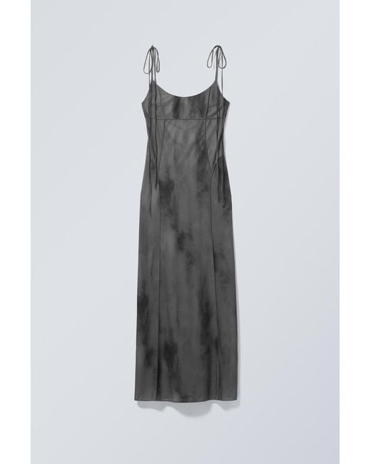 Weekday Gray Strap Maxi Dress