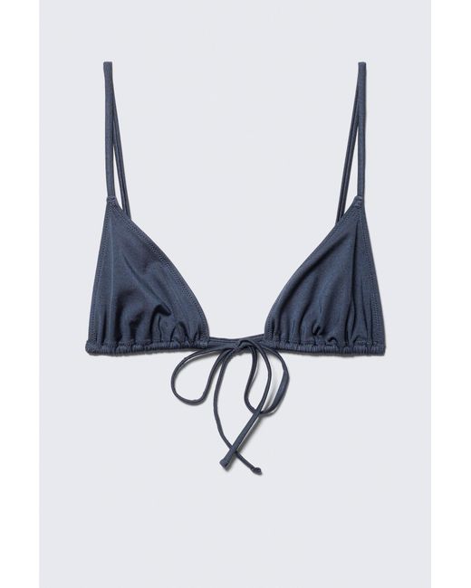 Weekday Blue Triangle Bikini Top