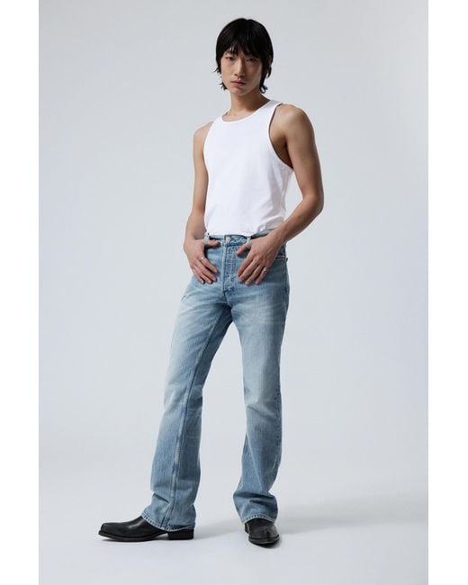 Weekday Blue Motion Slim Bootcut Jeans for men