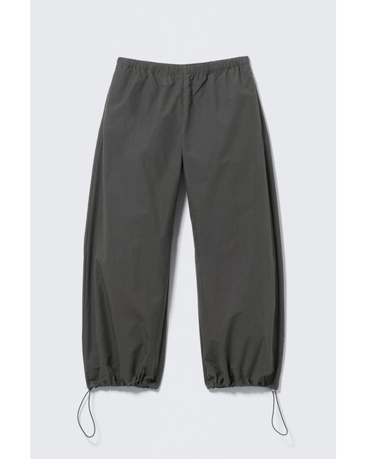 Weekday Black Low Rise Loose Wide Leg Track Trousers
