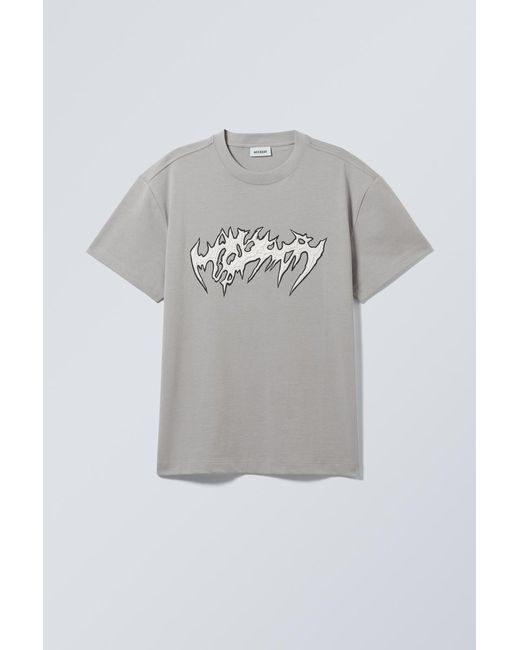 Weekday Oversized-T-Shirt Mit Grafikprint in Gray für Herren