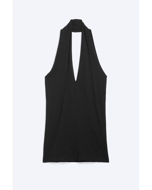 Weekday Black Halter Mini Dress