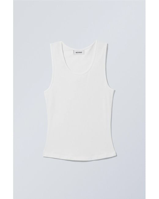 Weekday Gray Smooth Fitted Tank Top