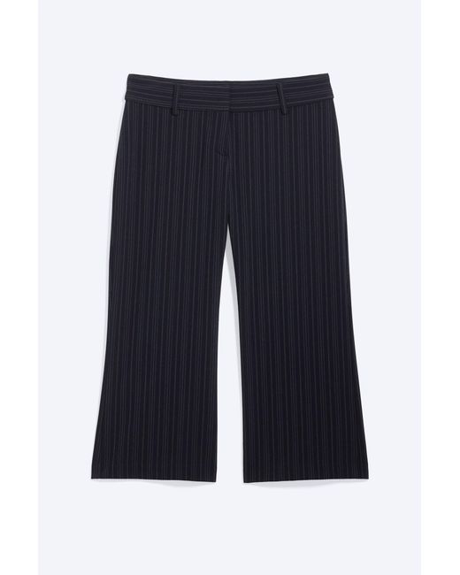 Weekday Blue Flared Capri Suiting Trousers