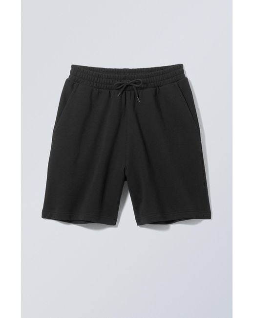 Weekday Black Relaxed Terry Shorts for men