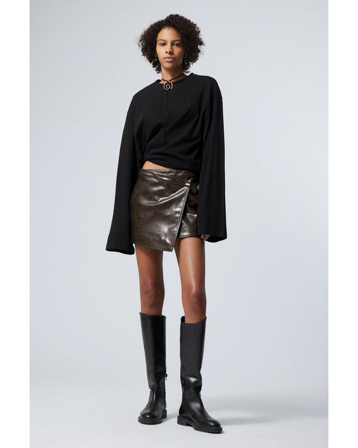 Weekday Multicolor Pam Faux Leather Mini Skirt