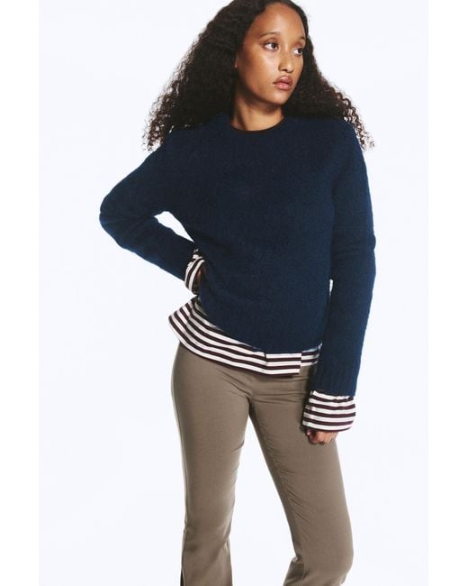 Monki Blue Strickpullover