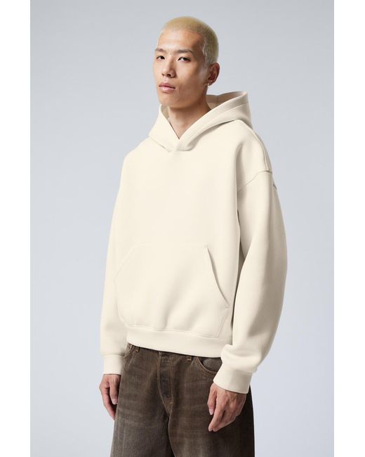 Weekday Natural Oversized Scuba Hoodie for men