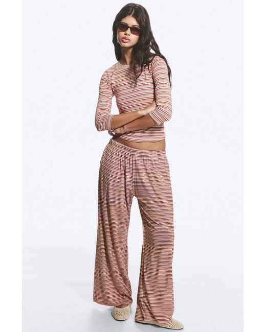 Monki Multicolor Relaxed Low‑Rise Jersey Trousers
