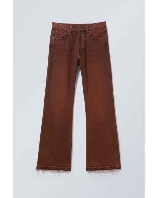 Weekday Brown Time Loose Bootcut Jeans for men