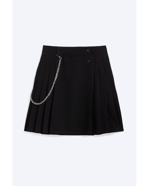 Weekday Black Yungblud Mid Rise Denim Kilt for men