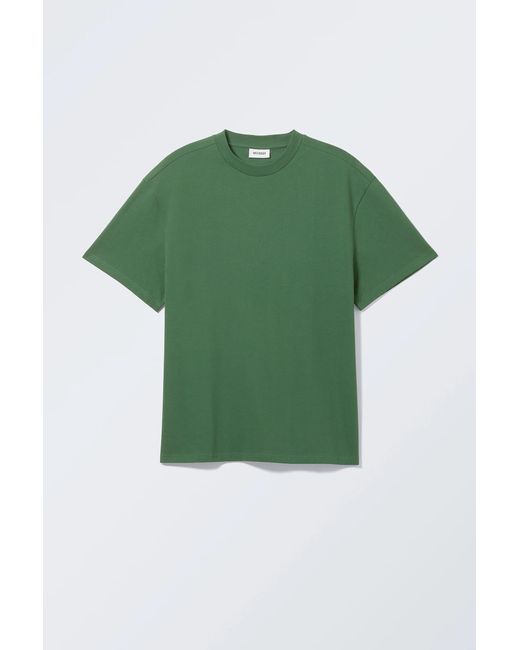 Weekday Green Great Heavyweight T-shirt for men