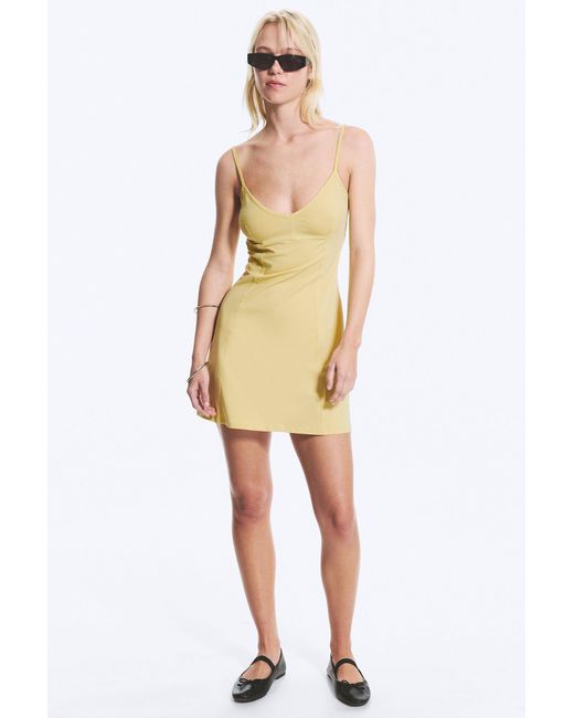 Monki Natural Mini Strap Dress