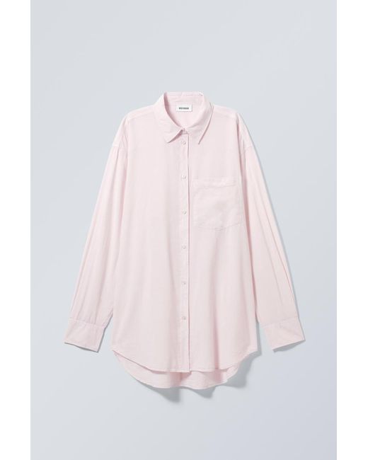 Weekday Pink Oversized-Hemd Jody