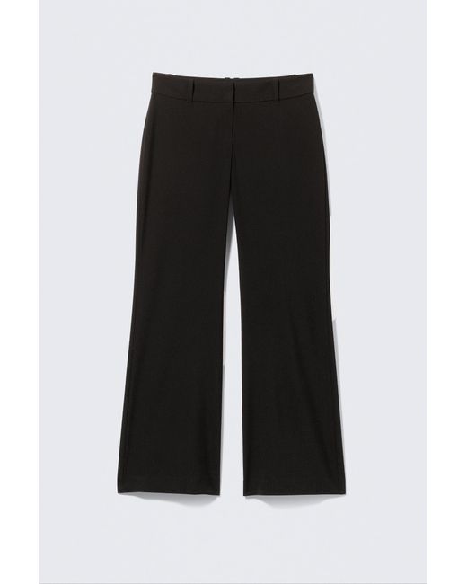 Weekday Blue Low-Rise Flared Suiting Trousers
