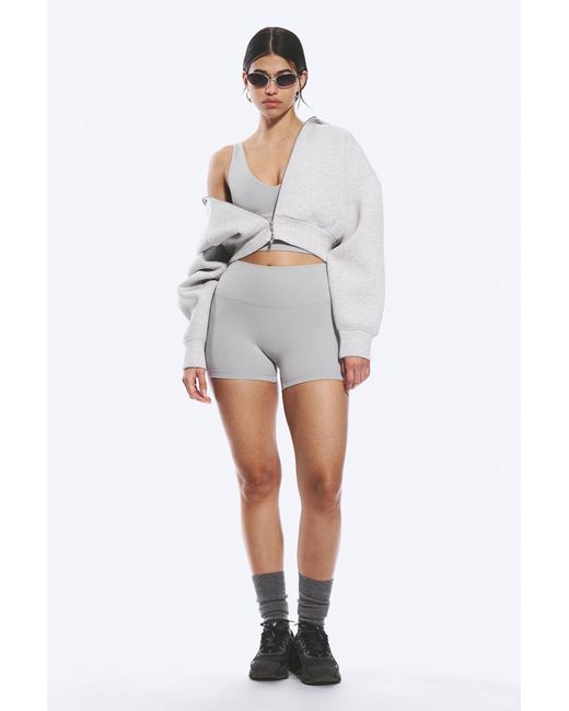 Weekday Gray High Waisted Sports Biker Shorts