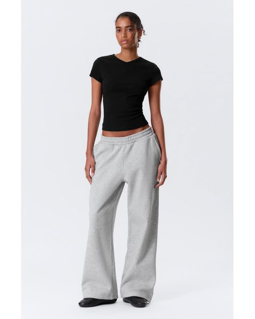 Weekday Black Loose Long Heavyweight Sweatpants