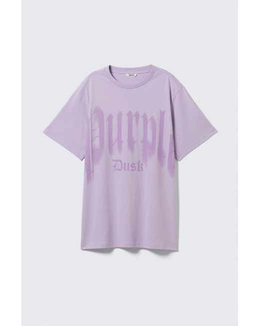 Weekday Purple Oversized Throw-On T-Shirt