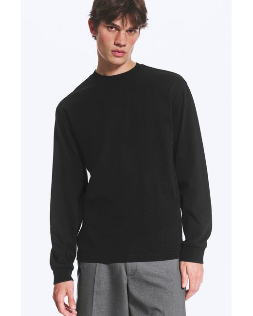 Weekday Black Relaxed Long-Sleeved T-Shirt for men