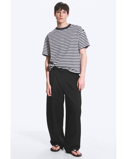 Weekday Black Felix Barrel Trousers for men