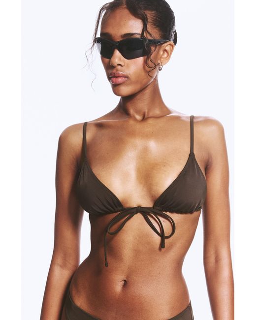 Weekday Black Triangle Bikini Top