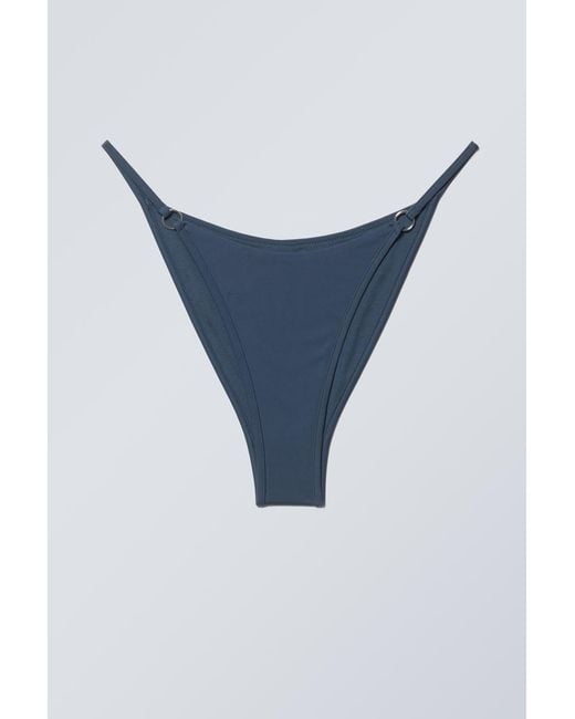 Weekday Blue Brazilian-Tanga-Bikinihose
