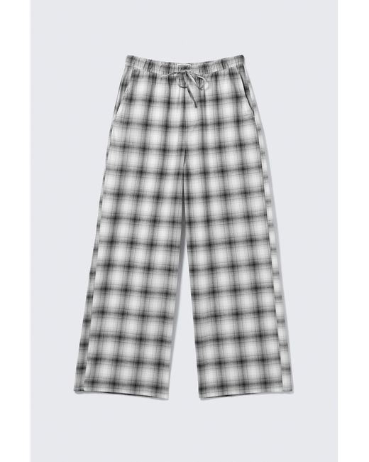 Weekday Gray Relaxed Flannel Pyjama Trousers for men