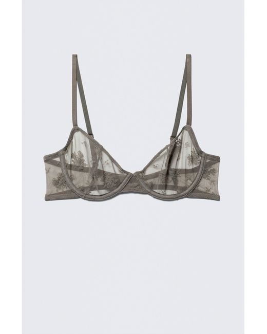 Weekday Multicolor Sheer Lace Underwire Bra