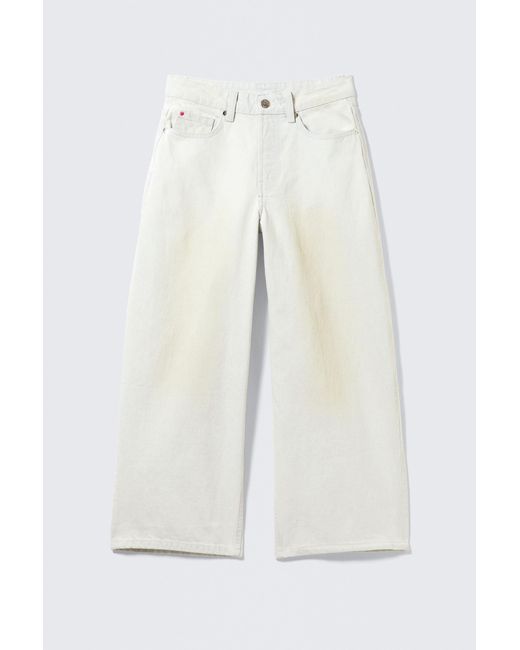 Monki White Peggy Low Waist Loose Baggy Leg Jeans