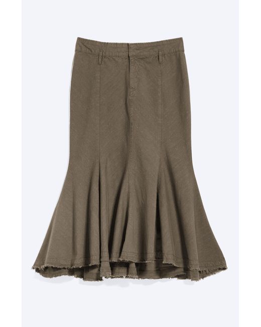Weekday Multicolor Frayed Cotton Midi Skirt