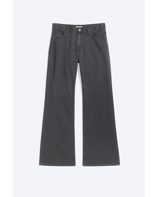 Weekday Gray Loose Fit Structured Trousers