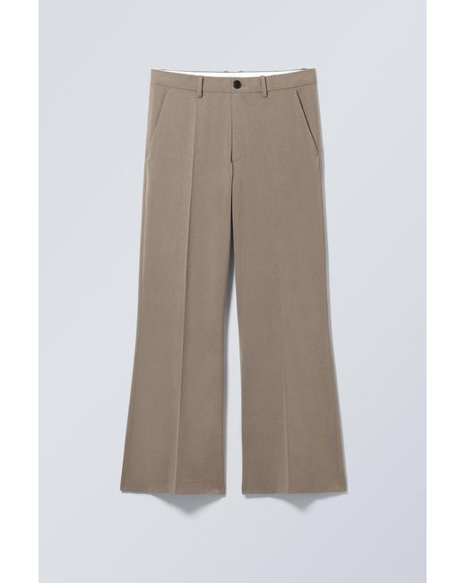 Weekday Natural Flared Suit Trousers for men