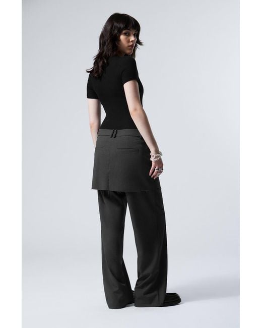 Weekday Black Suiting Skirt Trousers