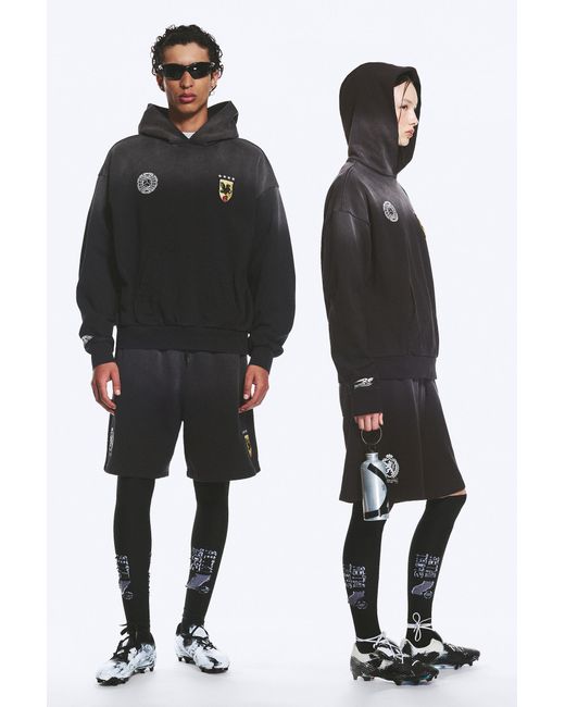 Weekday Black Toffs Loose Fit Football Hoodie Germany for men