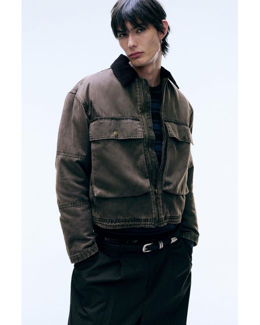 Weekday Black Transitional Drawstring Jacket for men