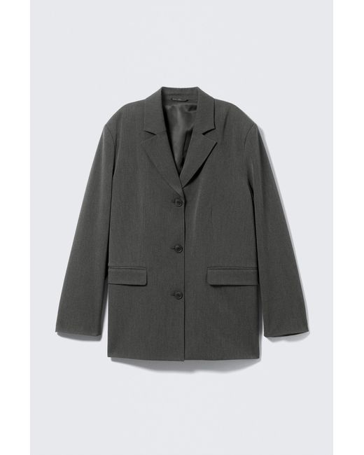 Weekday Black Draped Suiting Blazer