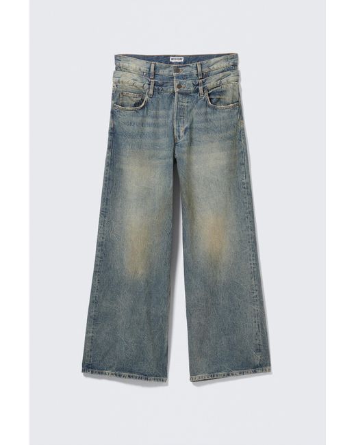 Weekday Blue Dual Waistband Wide Leg Jeans for men