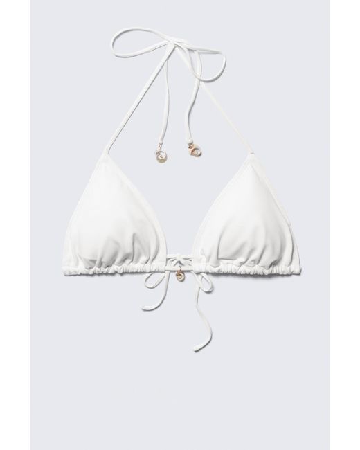 Weekday Brown Shell Triangle Bikini Top
