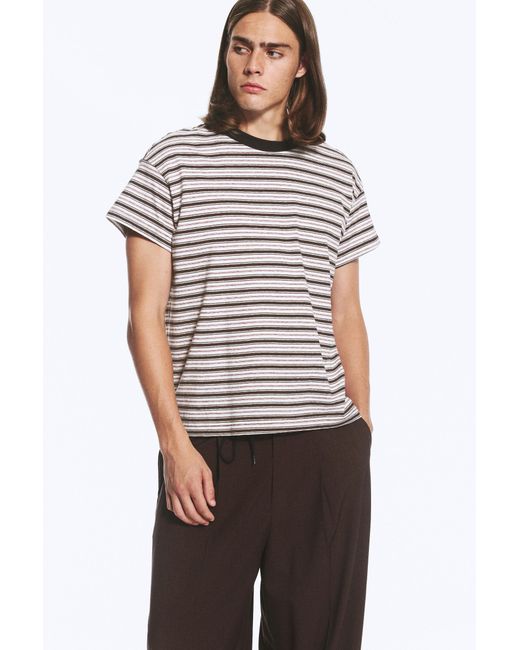 Weekday Multicolor Cap-Sleeved Boxy Cotton T-Shirt for men