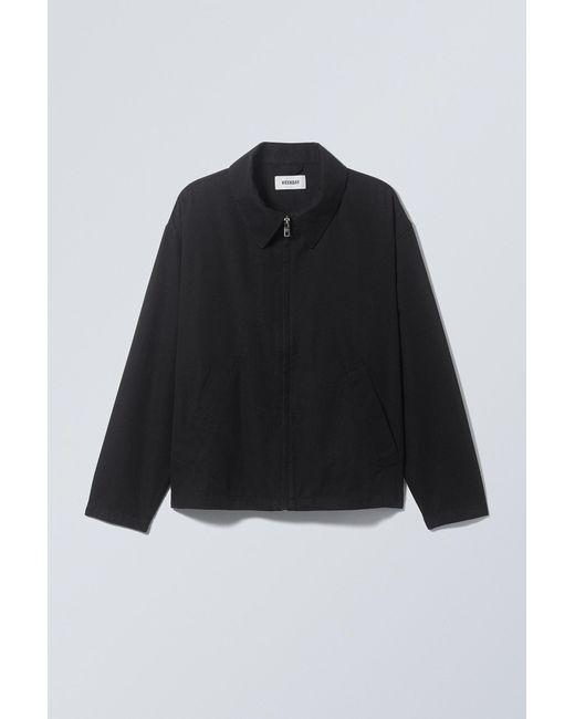 Weekday Black Martin Linen Jacket for men