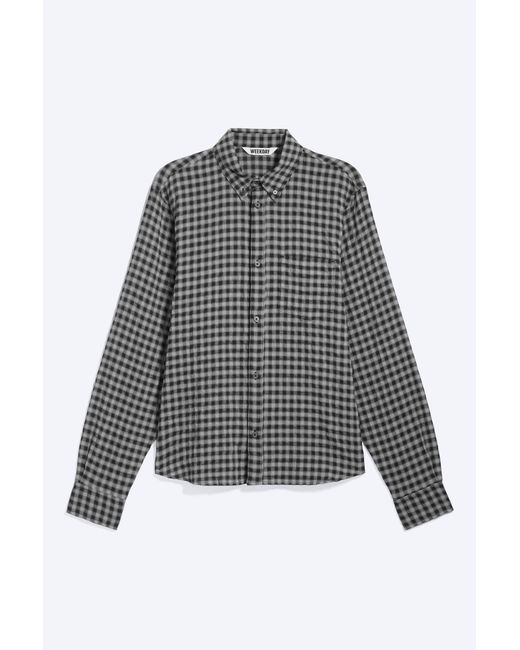 Weekday Gray Structured Long-Sleeved Buttoned Shirt for men