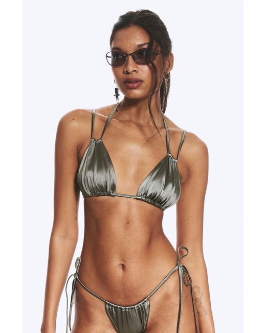 Weekday Brown Triangle Bikini Top