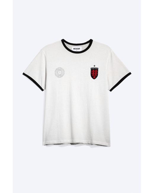 Weekday Blue Toffs Slim Fit Football Tee England for men