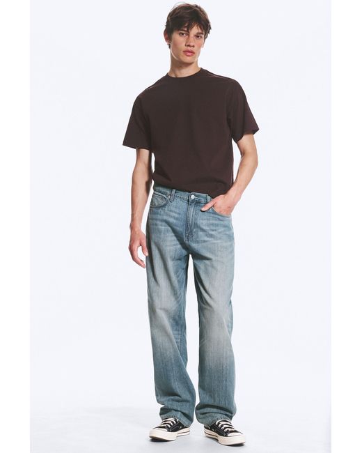 Weekday Blue Galaxy Mid Rise Loose Straight Jeans for men